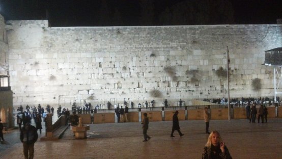 Western Wall at Night
