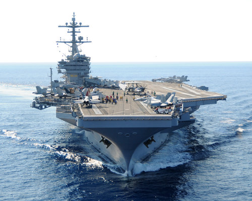 The USS George H W Bush aircraft carrier. Credit: U.S. Navy.