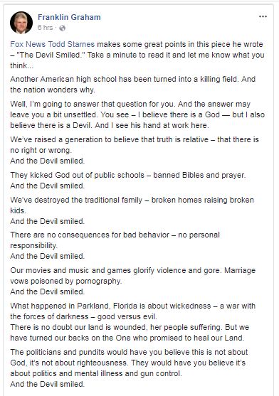 Franklin Graham FB 021518