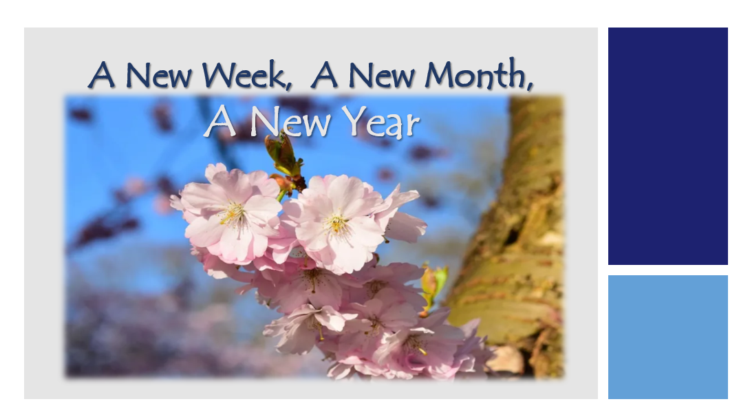 A New Week, A New Month, A New Year – Looking for the Blessed Hope
